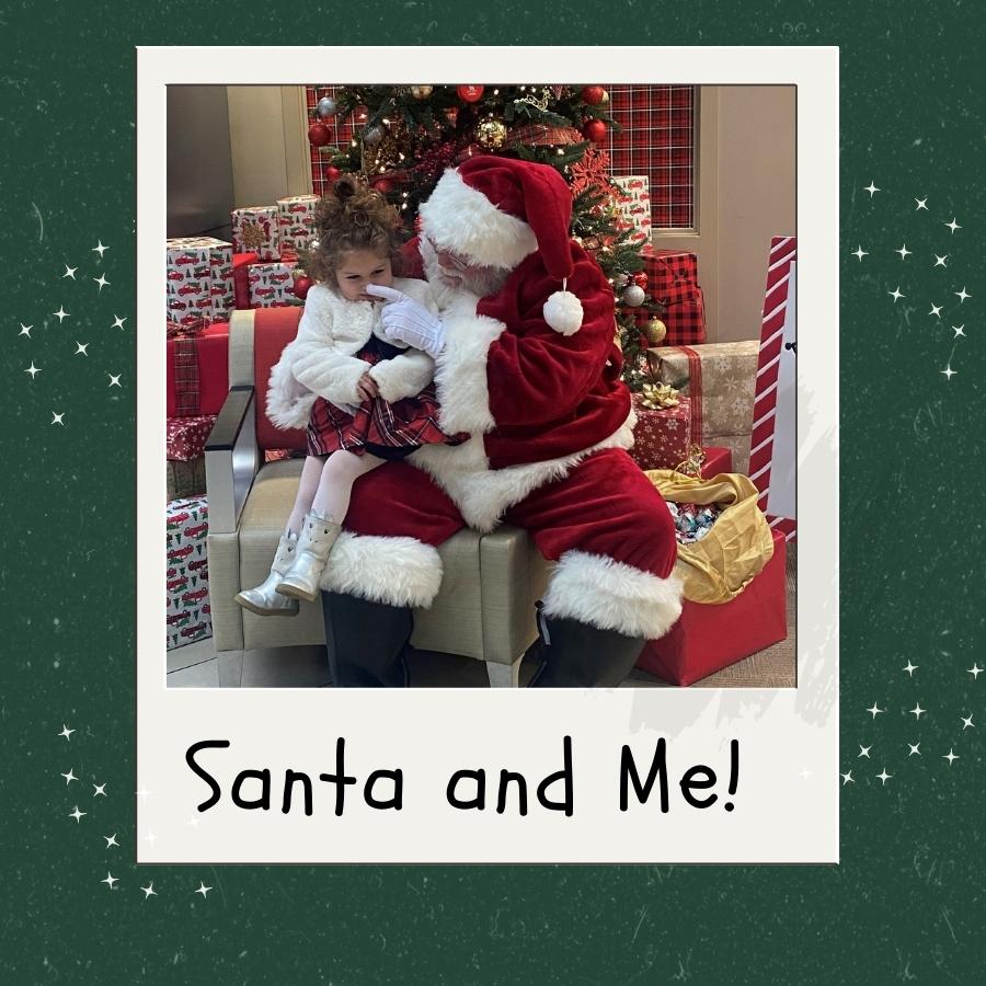 Child sitting on Santa's lap