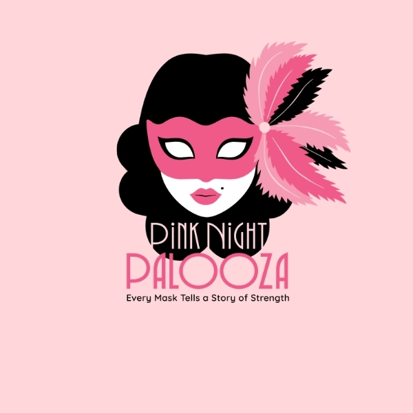 Pink Night Palooza logo - Every Mask Tells a Story of Strength