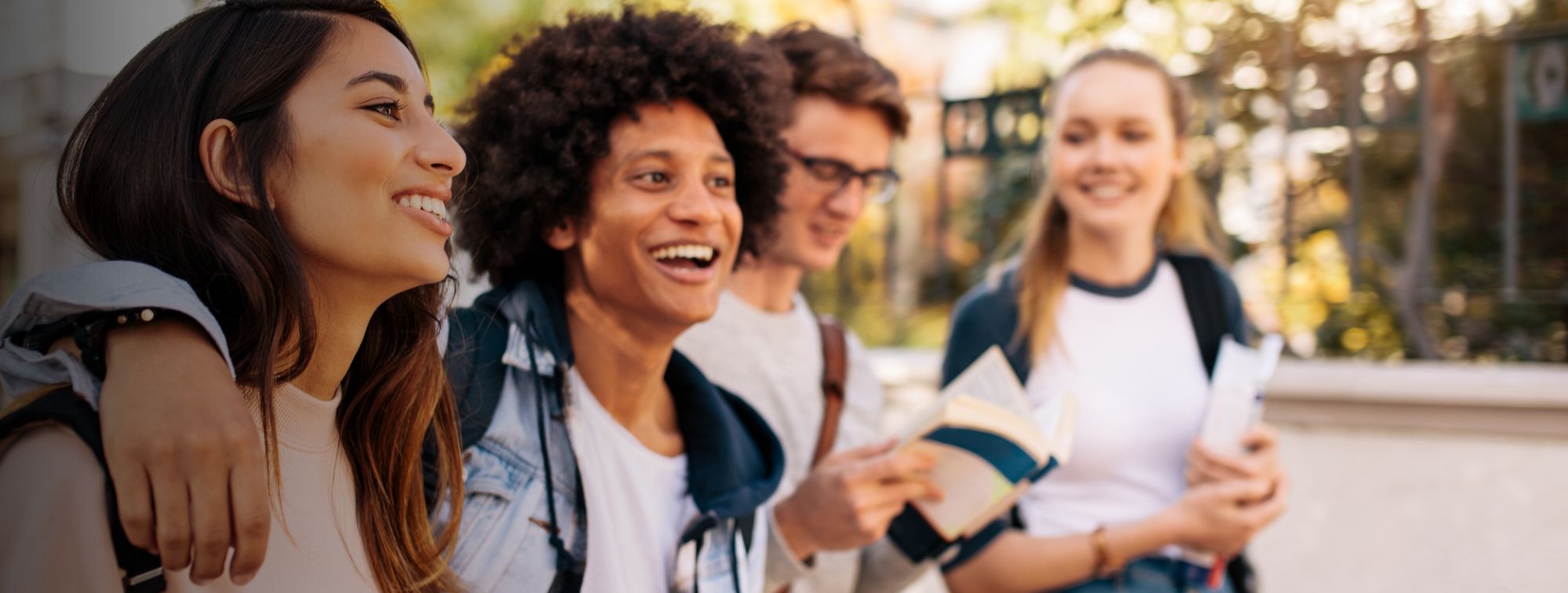 students walking to class