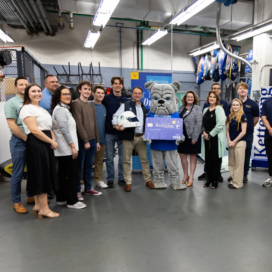 Group photo with Financial Plus and Kettering University staff and students.