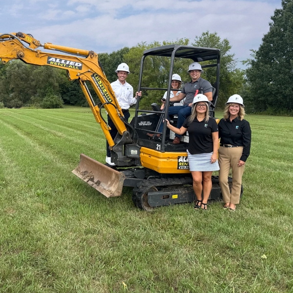 The Financial Plus executives at the groundbreaking of the new Holly Branch