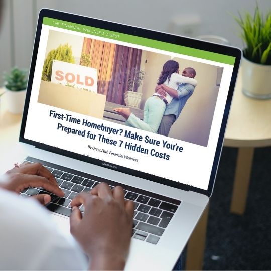 "First-Time Homebuyer Tips" article displayed on a laptop