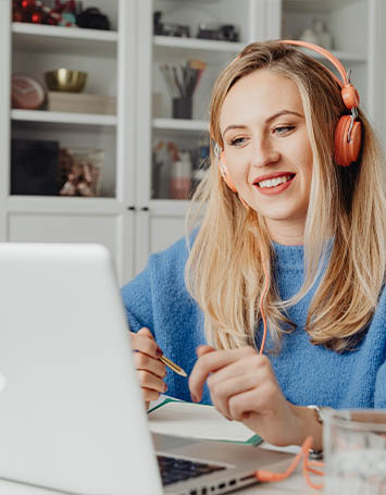 millennial working on laptop