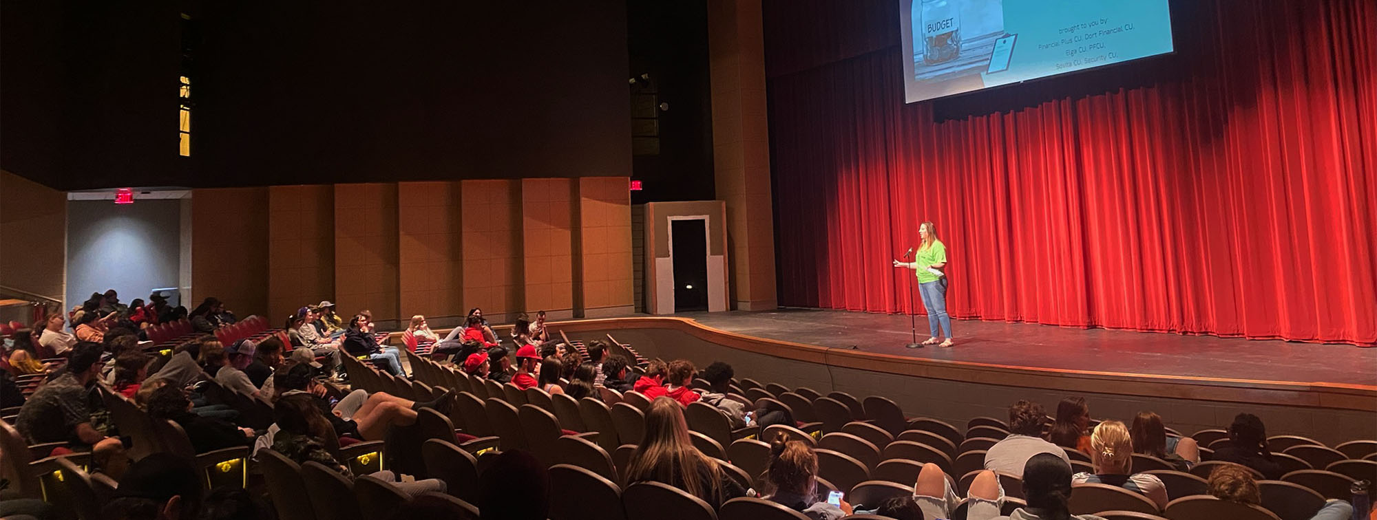 seminar in school auditorium