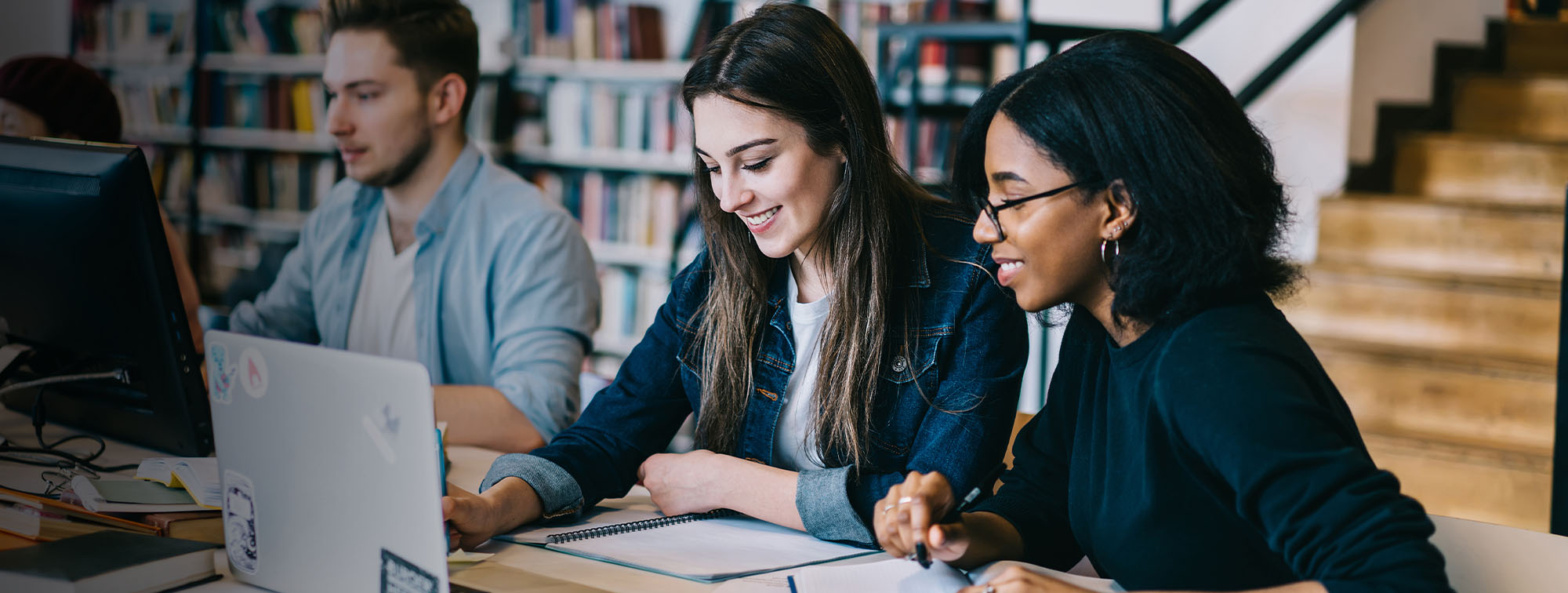 Students studying