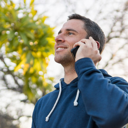 Man talking on the phone