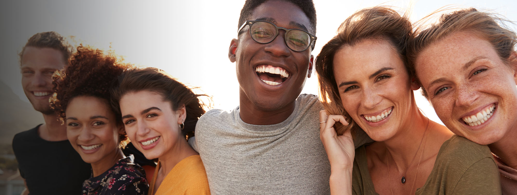 Group of friends smiling