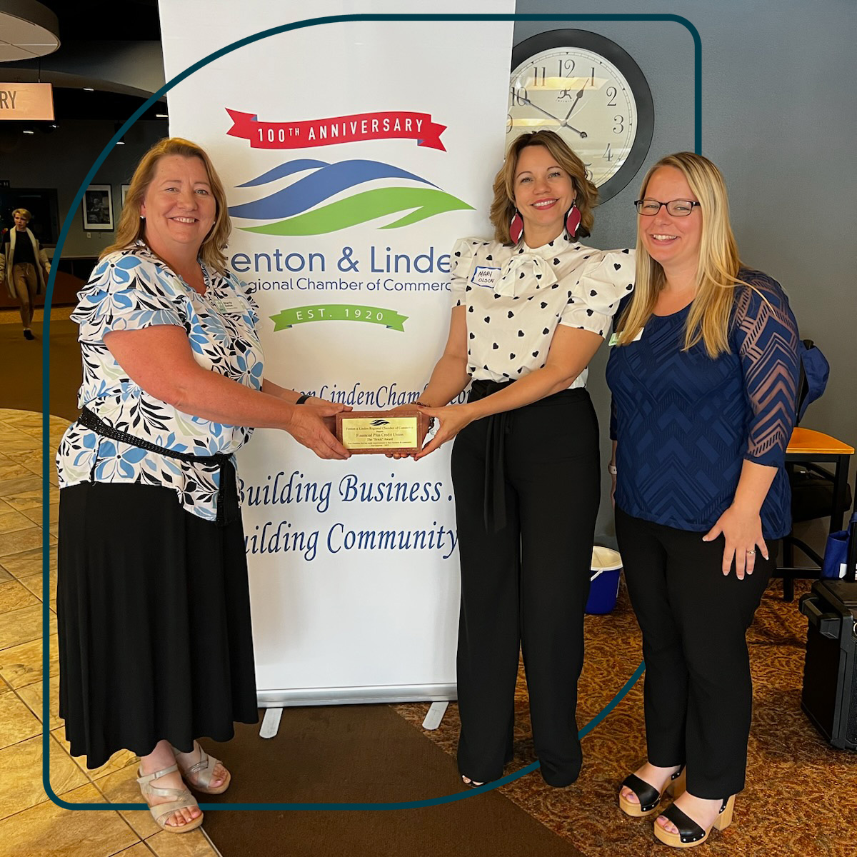 FPCU representatives accepting Fenton Brick Award.